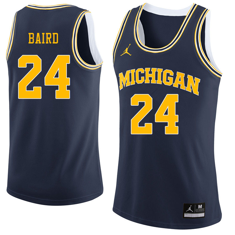 Jordan Brand Men #24 C.J. Baird Michigan Wolverines College Basketball Jerseys Sale-Navy